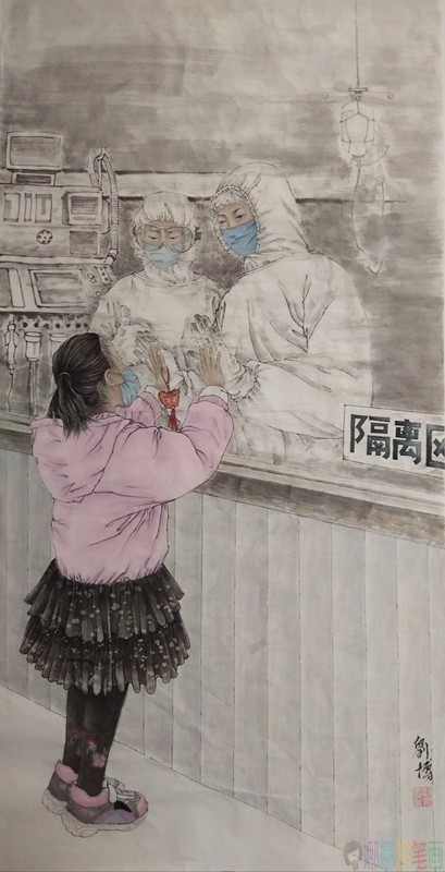 共同战疫优秀绘画作品