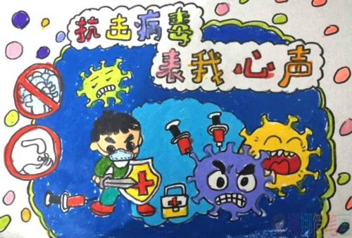 新冠战疫绘画图片