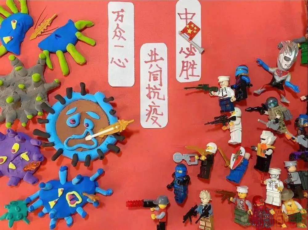 小学生抗疫儿童画