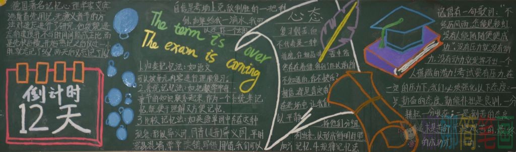 期末考试黑板报,关于考试的黑板报