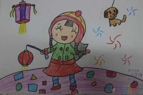 幼儿园小朋友春节绘画图片