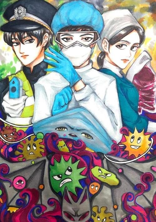 抗疫绘画一等奖作品