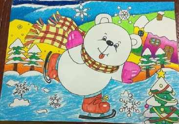 冰雪主题冬季儿童画图片