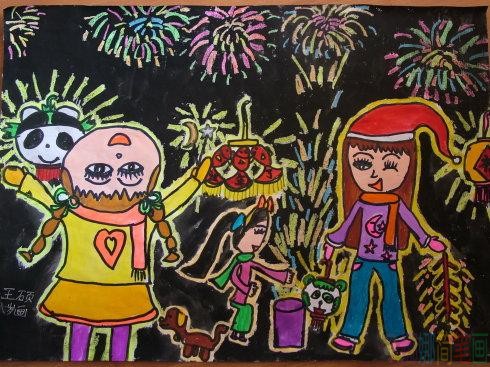 2021新年春节儿童画图片
