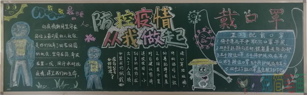 防控疫情黑板报参考模板