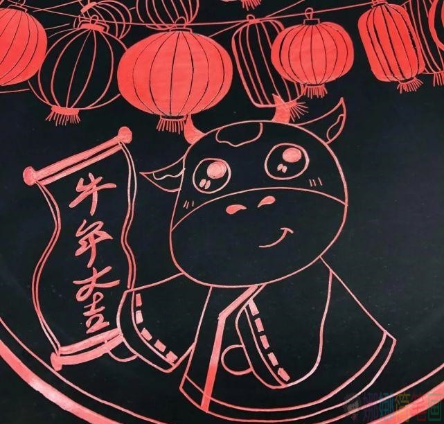 牛年儿童画,生肖牛简笔画