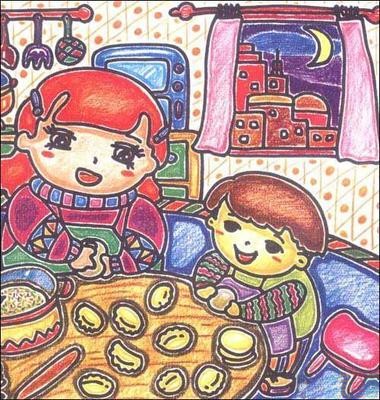 春节幼儿绘画图片,春节儿童画大全