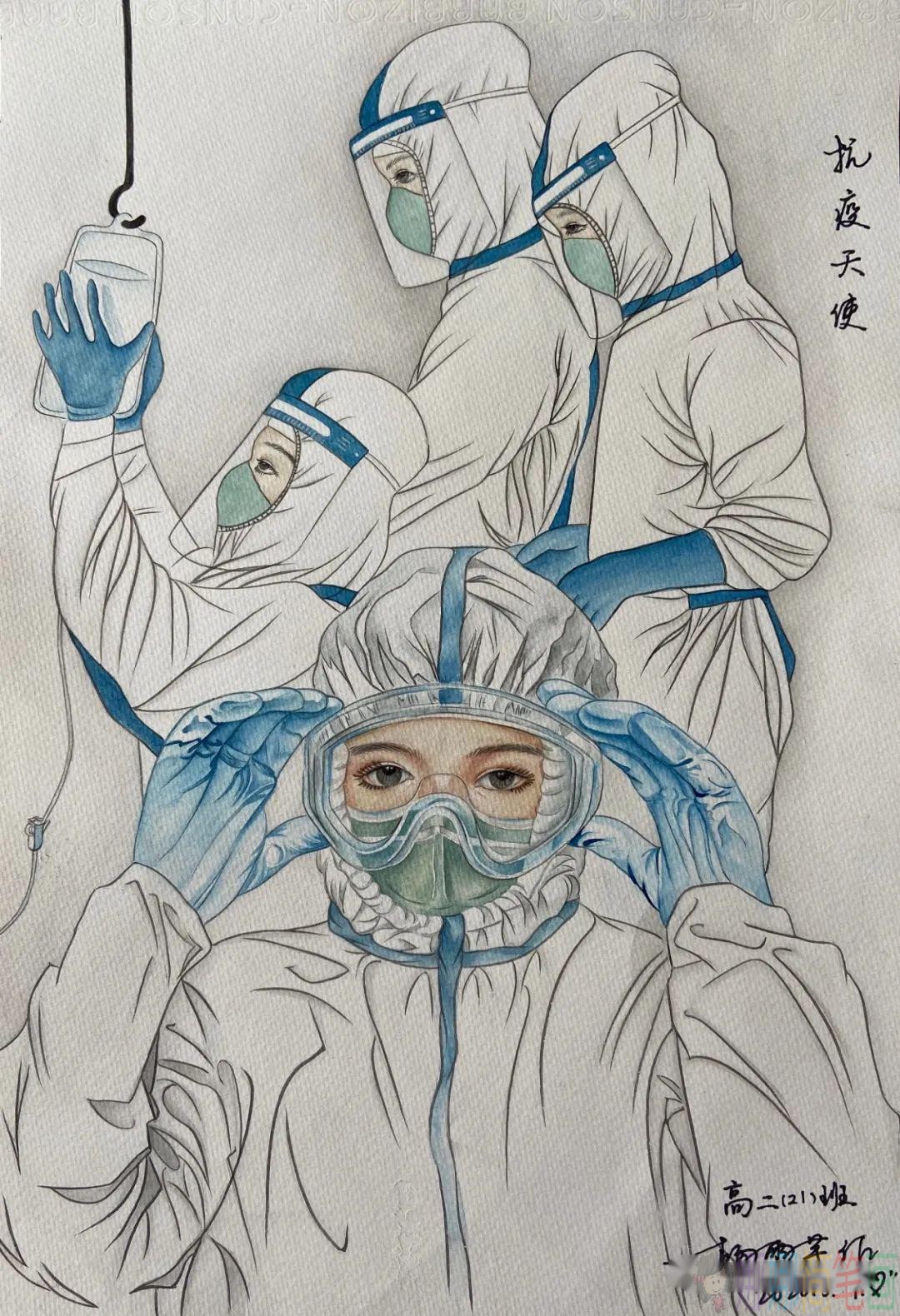 抗疫绘画一等奖作品