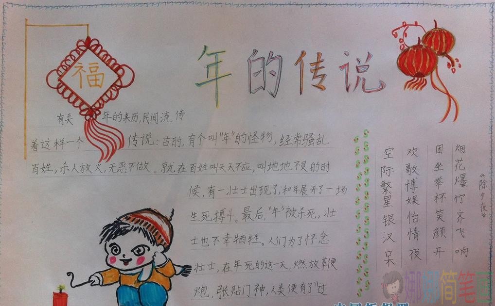 欢度春节手抄报