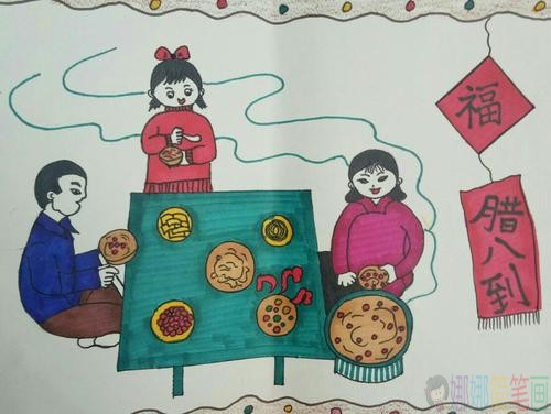 欢欢喜喜过新年绘画