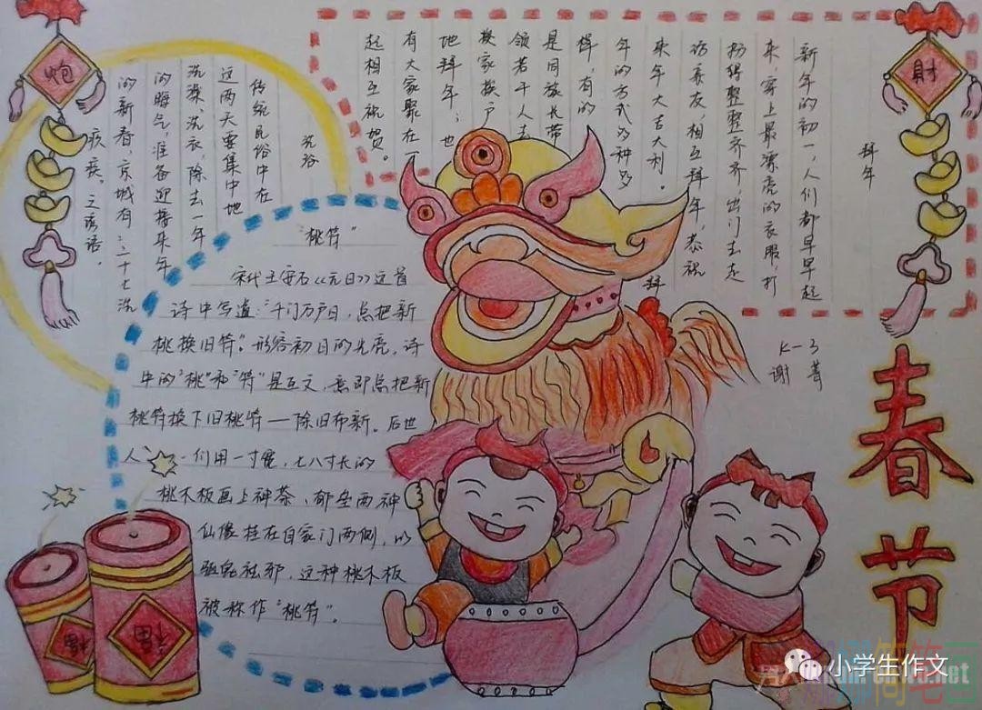春节习俗手抄报,元宵节手抄报