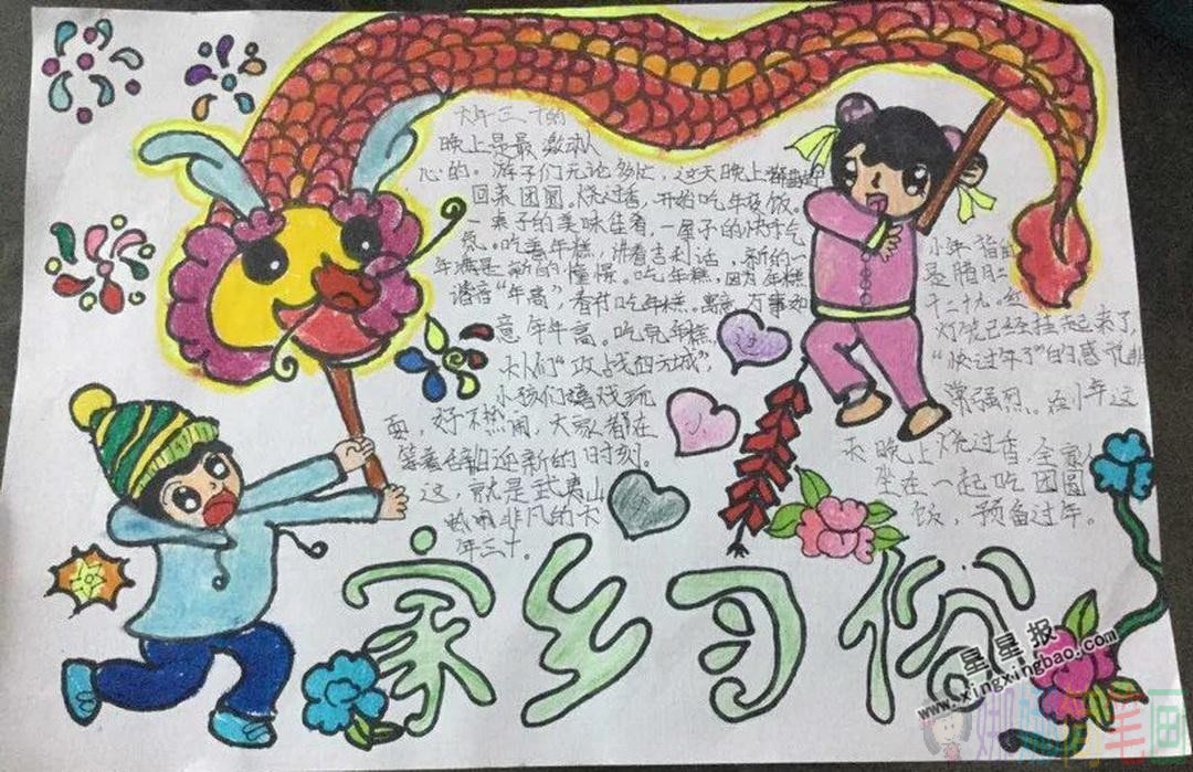 家乡风俗手抄报图片