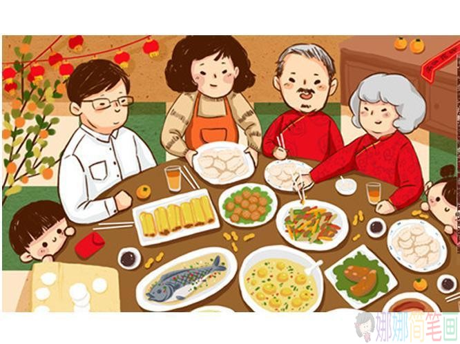 年味风俗绘画