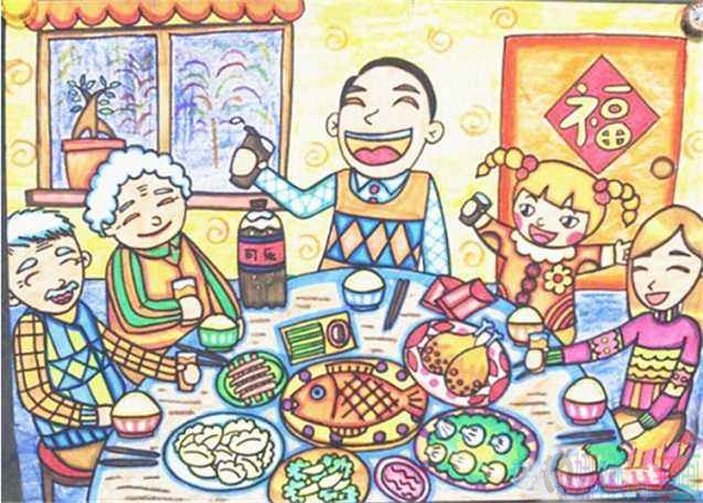 以年味为主题的绘画