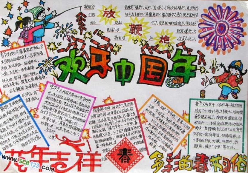 家乡风俗手抄报图片