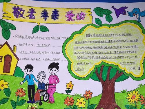 尊老爱幼手抄报图片